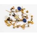 A collection of various 9ct gold earrings and others