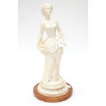 A Parian figure of a flower girl, signed to base Prop. G.