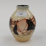 A Moorcroft first quality limited edition 30/50 vase, in the 'Limousin Pigs' pattern,