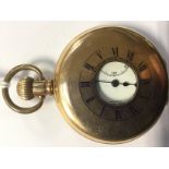 A gilt metal Half Hunter pocket watch by James Walker, London,