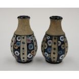A pair of Amphora Earthenware squat vases,