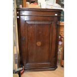 A 19th Century oak hanging corner cabinet,