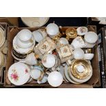 A large collection of British and Continental tea wares to include Harlequin, Lustre ware,