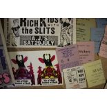 Collection of music memorabilia including pair of Isle of Wight 1969 festival tickets,