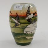 A Moorcroft, first quality limited edition 1/40 vase in the 'Swifts' pattern,