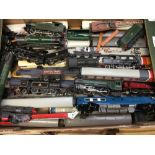 One box of assorted unboxed locomotives,