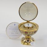 Royal Crown Derby 1st quality limited edition 38/1000 Millennium clock globe,