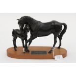 Beswick Black Beauty and foal,