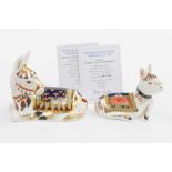 Royal Crown Derby 1st quality limited edition 1265/1500 Thistle Donkey, boxed with certificate,