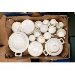 A Villeroy and Boch part dinner and tea/coffee service, 34 cups and saucers, two tureens and covers,