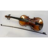 A two piece back violin