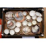 A box of Spode China trios, tea cups and saucers, coffee cans, coffee cans and saucers, etc.