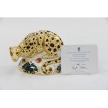 Royal Crown Derby 1st quality Savannah Leopard, from the Endangered Species collection,