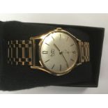 A 9ct gold Bentina star bracelet watch, with a champagne dial and batons,