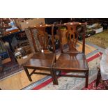 A George III mahogany Chippendale chair,