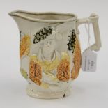 An English ceramic jug of General Hill & Marquis Wellington