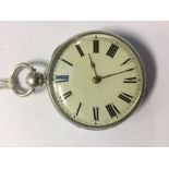 A silver pocket watch by Thomas Robinson,