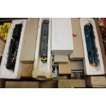 One box of assorted locomotives contained within brown storage boxes to include: '8035' LMS,