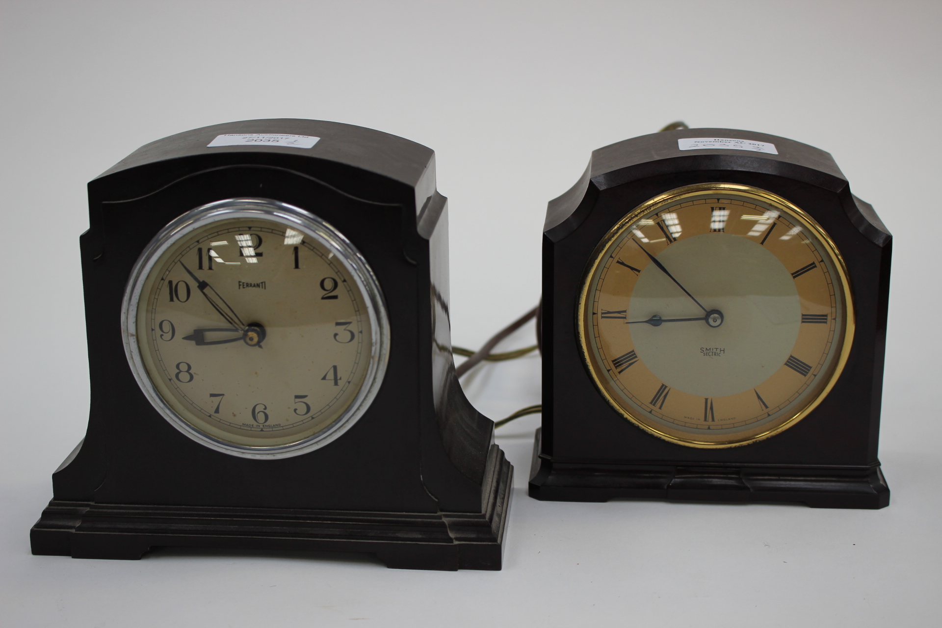 A Smith electric Bakelite cased clock;