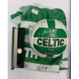 A signed Celtic shirt and football, 1999-00 season, No.