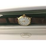 Seconda, date window, gold plated, gentleman's wristwatch,