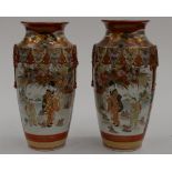 A pair of Japanese Satsuma vases,