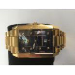 A London Diamond Co gilt metal wristwatch,