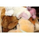 A collection of assorted Teddy bears and soft toys