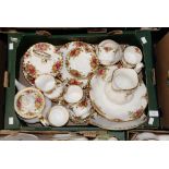 A Royal Albert 'Old Country Roses' teaset, including ten cups, ten saucers, ten side plates,