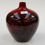 Royal Doulton Flambe Woodcut 1616 vase,