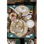 Royal Crown Derby Green Derby panel, tea and dinner ware, including teapot, dinner plates, cups,