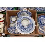 Blue and white 19th and early 20th Century ceramics to include Mintons, circa 1920s,