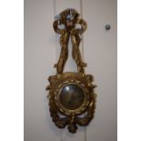 A 19th century French gilt Gesso barometer