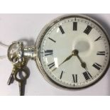 Thomas Russell of Lancaster, a George III silver pair case pocket watch,