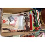 A box of assorted miscellaneous programmes of general interest, some Arsenal programmes and others.