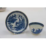 A Royal Worcester tea bowl and saucer, crescent backstamp,