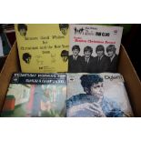 Collection of 45s / 7" records and EPs, including two Beatles Christmas 1963 & 1964 flexis,