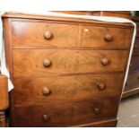 A Victorian mahogany chest of drawers, 106cm high,