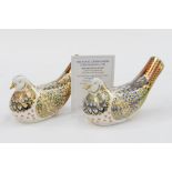 Royal Crown Derby Millennium Dove, with Turtle Dove,