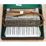 An Art Deco Italian Pietro piano accordion 120 bass, 1930s, celluloid casework,