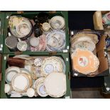 Three boxes of ceramics to include a part dessert service and Hilditch & Sons china (3)