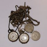 Two continental silver watches,
