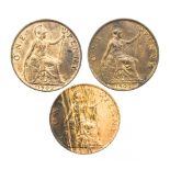 1902 (Norman Tide) 1902 (High Tide) and 1903 (Normal 3) Edward VII Pennies (3)