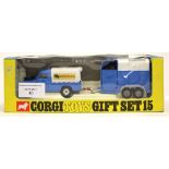 Corgi: A boxed Land-Rover with Detachable Canopy and concave hubs and Rice's Beaufort Double Horse