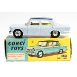 Corgi: A boxed Fiat 1800 '217' two tone blue livery, vehicle good,