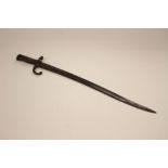 French 1866 pattern Chassepot Yataghan Bayonet. 57cm long blade.