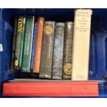 An assortment of coin collecting books and equipment (albums and sheets) books include: English