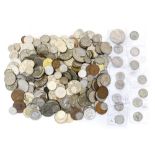 A bag of mixed UK and World coins