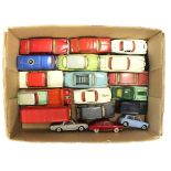 Diecast: One box of assorted unboxed, playworn vehicles to include: Mercedes-Benz 600 Pullman,