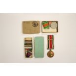 WW2 British Defence Medal in box with slip to William G Watts: Special Constabulary Long Service